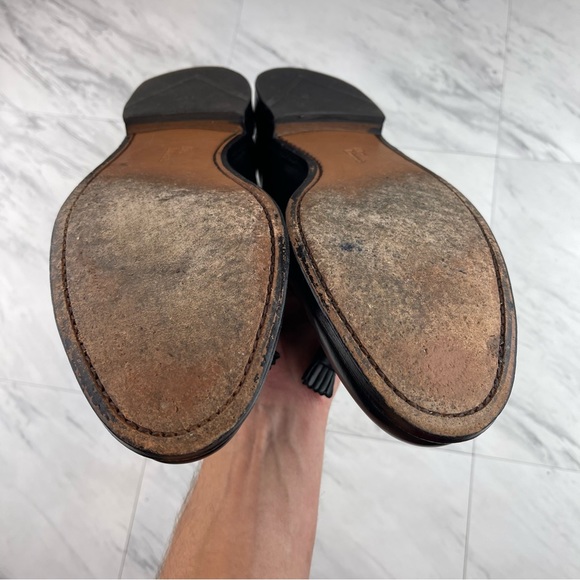 •Allen Edmonds Grayson Men 14 2A Black Tassel Leather Loafer Slip On Dress Shoes - Picture 7 of 13